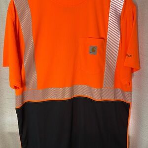Carhartt Men's High-Visibility Orange and Black Tee